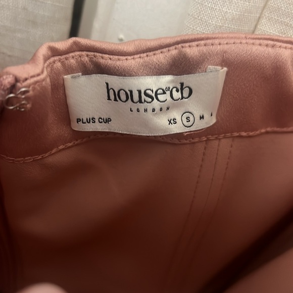 House of CB Adrienne satin strapless gown, size small, plus cup, dusty rose pink - Picture 4 of 4
